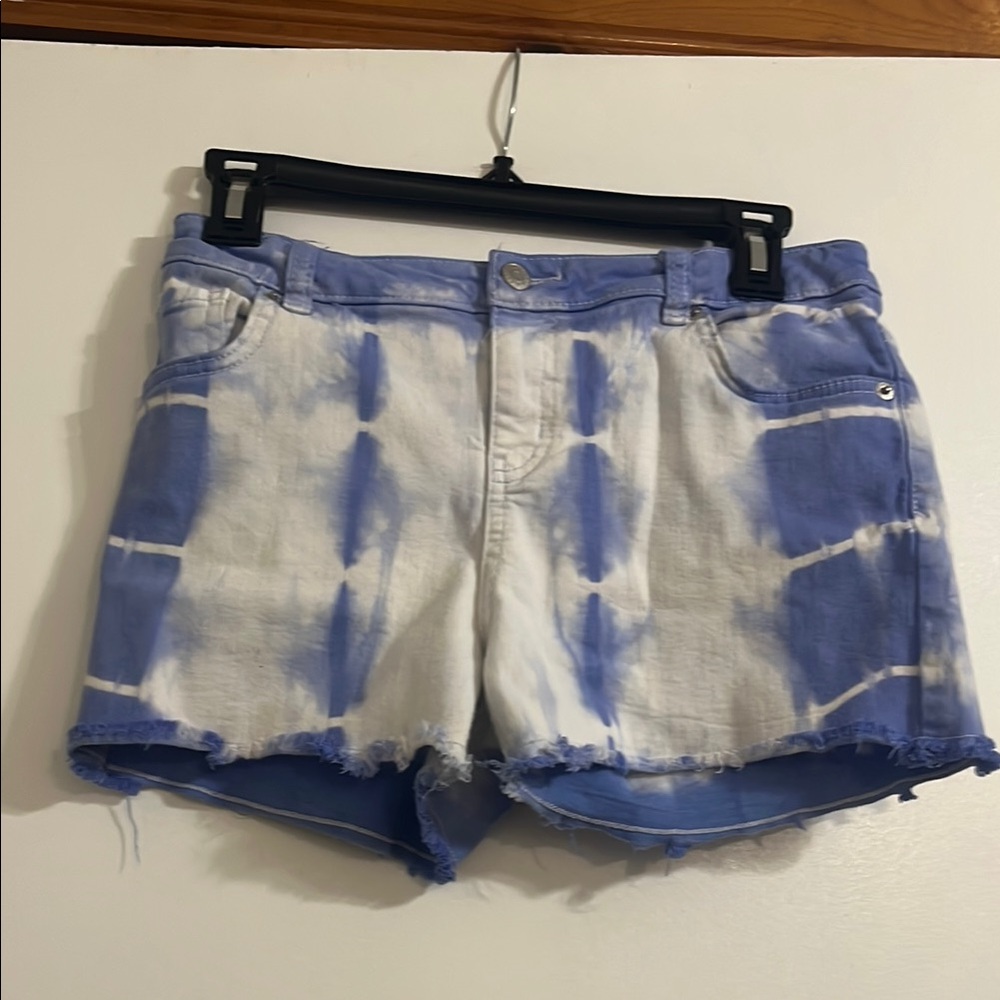 Cat & Jack Purple and White Tie-Dye Shorts Size XL 14 / 16 Adjustable waist